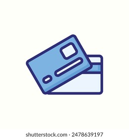 payment card icon, isolated blue icon