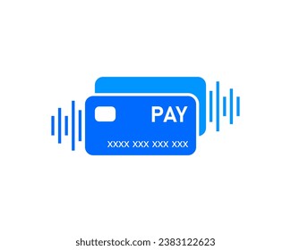 Payment card icon, isolated on white background.