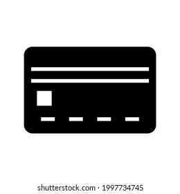 icono de tarjeta de pago o logotipo símbolo de signo aislado ilustración vectorial - iconos vectoriales de estilo negro de alta calidad
