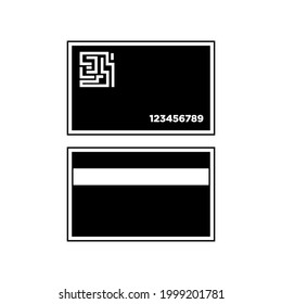 payment card icon, visa card icon and identification card