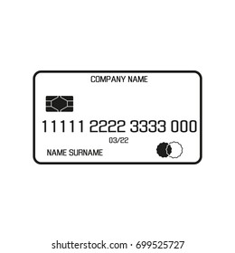 Payment card sign illustration. Vector. Black icon on white background