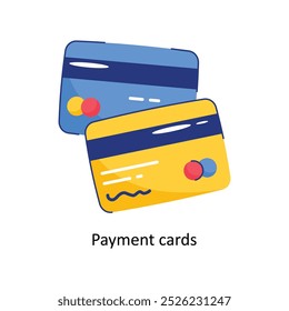 Payment cards doodle vector outline Sticker. EPS 10 file