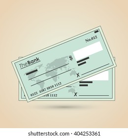 Payment with check design, vector illustration