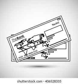 Payment with check design, vector illustration