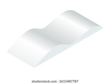 Payment check and receipts with shadow. Curved financial paper, purchase invoice. Buying, bill or calculate pay. Receipt the seller forms