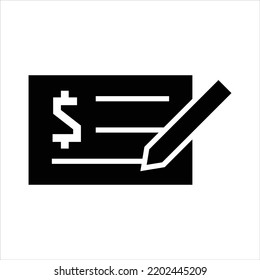 Payment check vector icon symbol design