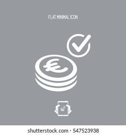 Payment checking icon - Euro
