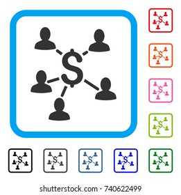 Payment Clients icon. Flat gray iconic symbol inside a light blue rounded square. Black, gray, green, blue, red, orange color versions of Payment Clients vector. Designed for web and app UI.