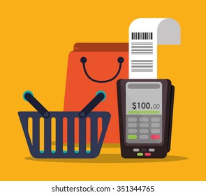 Payment  concept and ecommerce icons design, vector illustration 10 eps graphic.