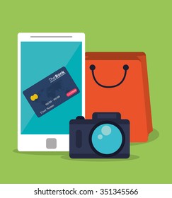 Payment  concept and ecommerce icons design, vector illustration 10 eps graphic.