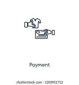 Payment concept line icon. Linear Payment concept outline symbol design. This simple element illustration can be used for web and mobile UI/UX.