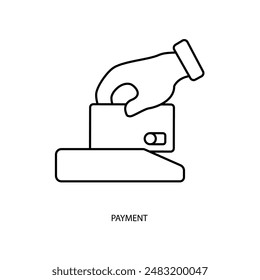 payment concept line icon. Simple element illustration. payment concept outline symbol design.