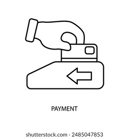 payment concept line icon. Simple element illustration. payment concept outline symbol design.