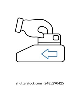 payment concept line icon. Simple element illustration. payment concept outline symbol design.