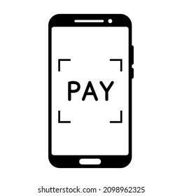  Concepto de pago. Pago móvil. Paga con el teléfono móvil. Vector