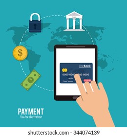 Payment concept with money design, vector illustration 10 eps graphic.