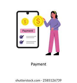 Payment Concept vector illustration.  isolated on white Background. 
