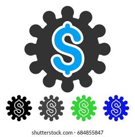 Payment Configuration flat vector icon. Colored payment configuration gray, black, blue, green pictogram versions. Flat icon style for application design.