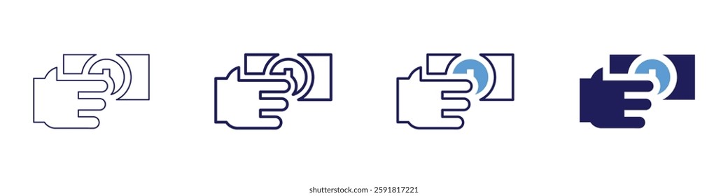 Payment confirmation icon in 4 different styles. Thin Line, Line, Bold Line, Duotone. Duotone style. Editable stroke.