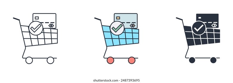Payment Confirmation Icon symbol vector illustration isolated on white background