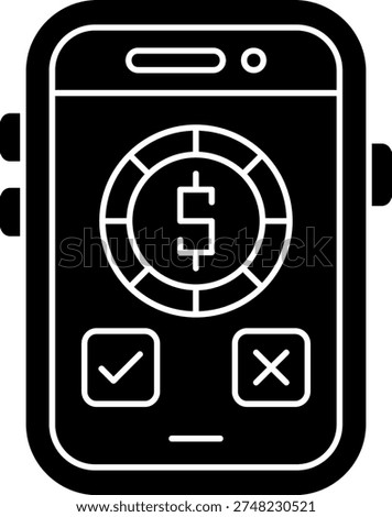 Payment confirmation Line vector Icon Design