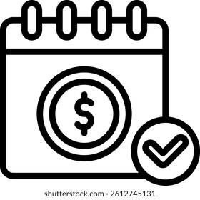 Payment Confirmed Icon Outline Vector Illustration