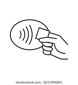 payment contactless line icon vector. payment contactless sign. isolated contour symbol black illustration