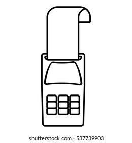 payment credit card dataphone shop line vector illustration eps 10