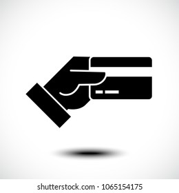 Payment with credit card icon. Vector illustration