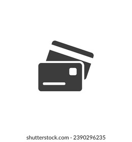 Vector de icono de tarjeta de crédito de pago aislado de diseño negro y blanco