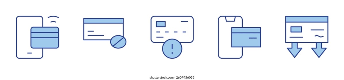 payment, credit card. Credit card Icon vector illustration. Line Duotone style. Editable stroke.