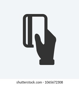 Payment with credit card vector icon