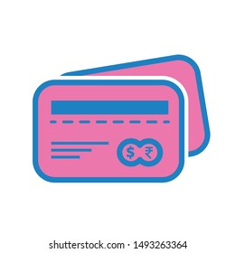 Payment with credit cards icon. vector graphics