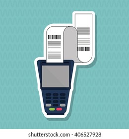 payment with dataphone design, vector illustration