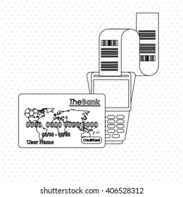 payment with dataphone design, vector illustration