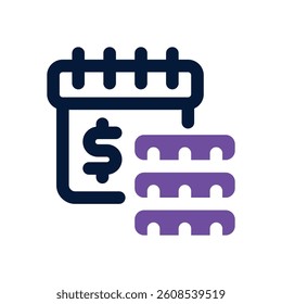 payment day dual tone icon. Sleek and modern vector icon for websites, mobile apps, marketing materials, and corporate design. Fully scalable and ready to use.
