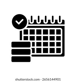 Payment Day Icon Glyph Vector Illustration