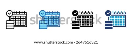 Payment Day icon Multi Style Vector Illustration