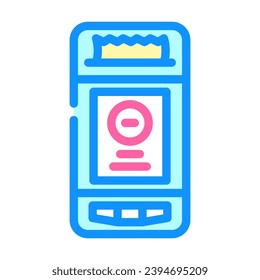 payment declined bank color icon vector. payment declined bank sign. isolated symbol illustration