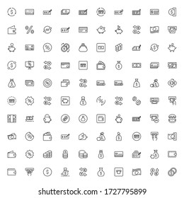 Payment design icons set. Thin line vector icons for mobile concepts and web apps. Premium quality icons in trendy flat style. Collection of high-quality black outline logo