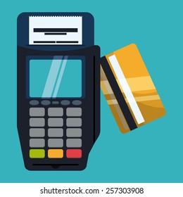 Payment design over blue background, vector illustration.