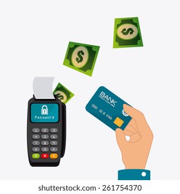 Payment design over white background, vector illustration.