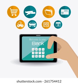 Payment design over white background, vector illustration.