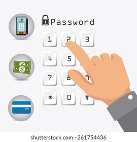 Payment design over white background, vector illustration.
