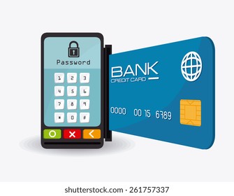 Payment design over white background, vector illustration.