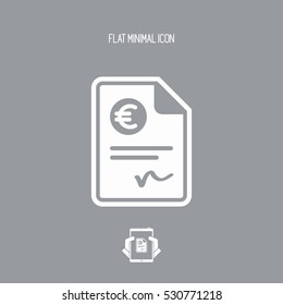 Payment Document - Euro - Vector Icon