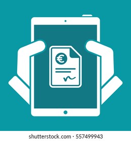 Payment document - Euro - Vector icon