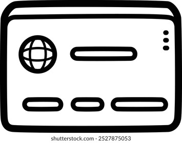 Payment doodle vector icon and illustration