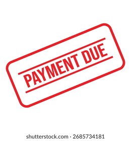 Vector de sello de goma de pago debido