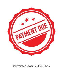 Payment Due Rubber Stamp Seal Vector